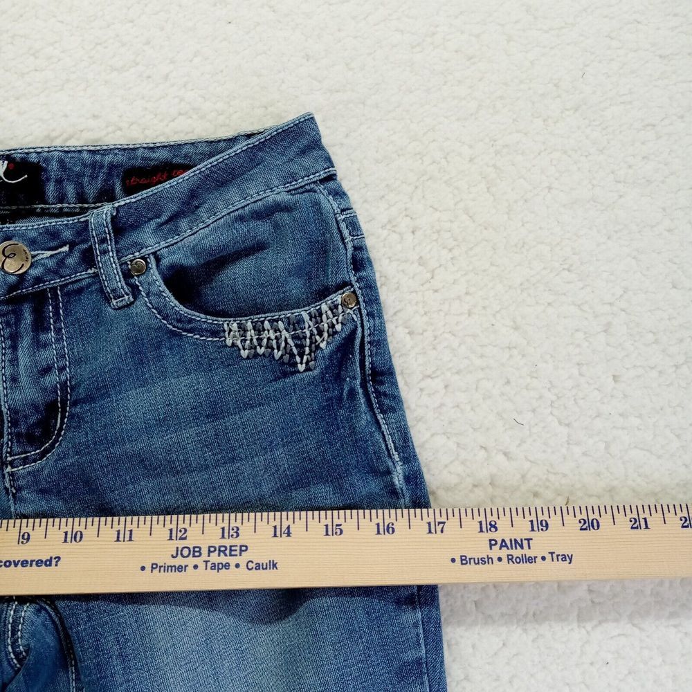 Earl Jean Jeans Women 27x28* Straight Leg Medium Wash Denim - Picture 6 of 11